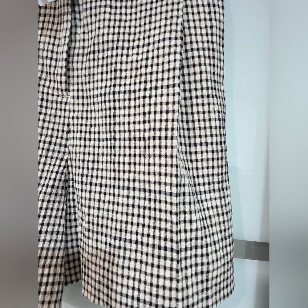 Zara Belted Giingham Plaid Cotton Shorts - Picture 6 of 15